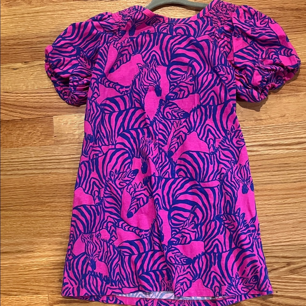 Lilly Pulitzer Pink and Blue Patterned girls dress size 6-7
